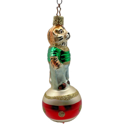 Tony Tiger With Green Shirt Inge Glass Ornament German Christmas Tree Decoration