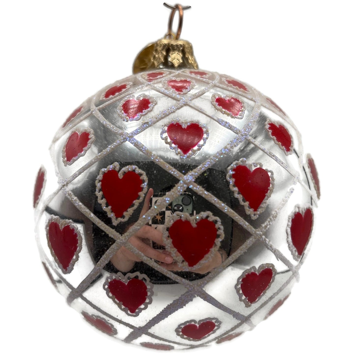 Christopher Radko Petite Many Splendored Heart Valentines Day Ornament 01-0668-0
