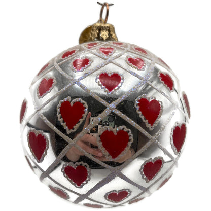 Christopher Radko Petite Many Splendored Heart Valentines Day Ornament 01-0668-0