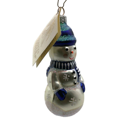 Patricia Breen Ornament Snowboy Blue Snowflakes Dots Family Christmas Tree Decor