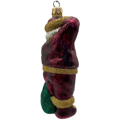 Patricia Breen A Santa For Thomas Bordeaux Green Sack Christmas Tree Ornament