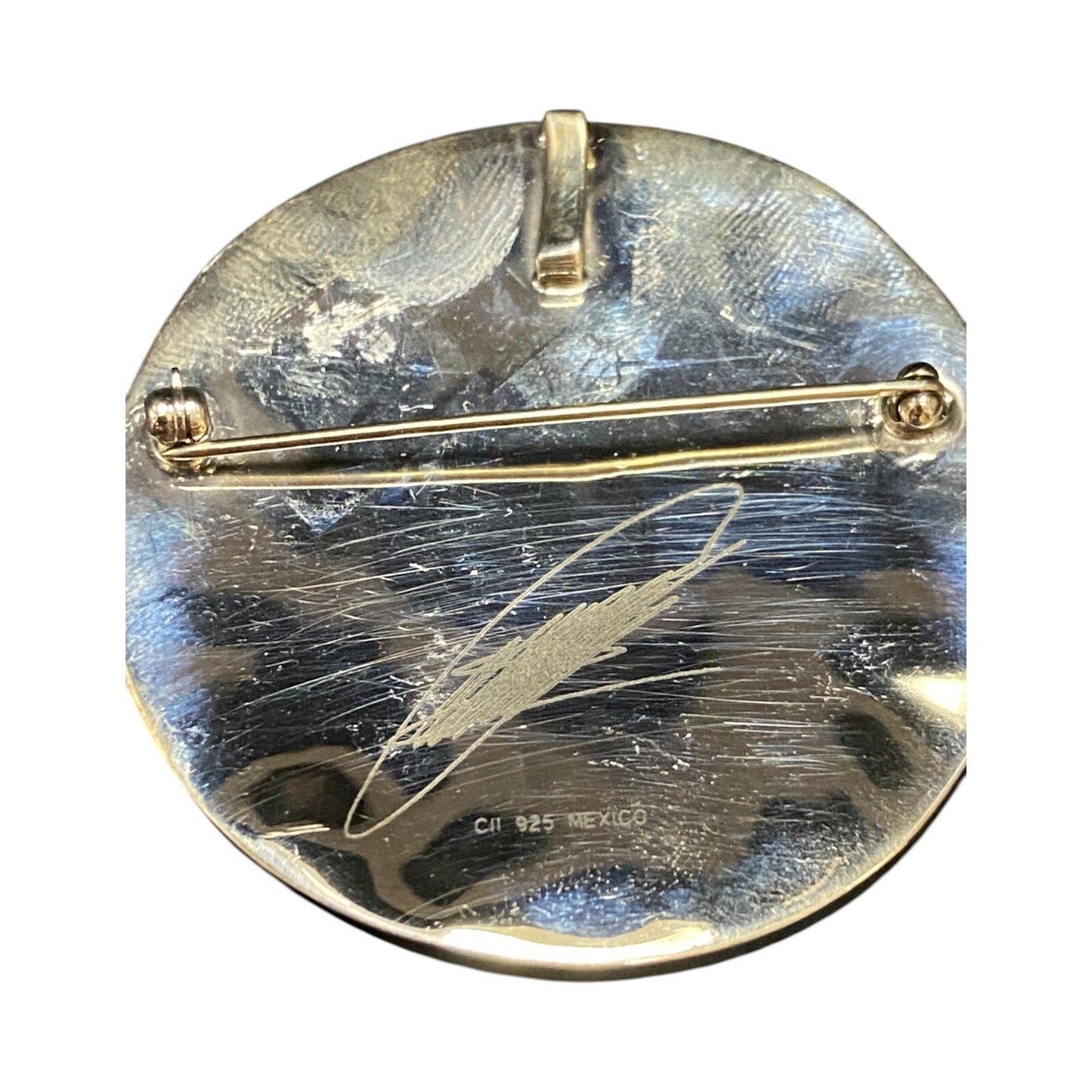 CII Ernesto Rodriguez Ocampo Stylized Sun Brooch Pendant 925 Sterling Silver