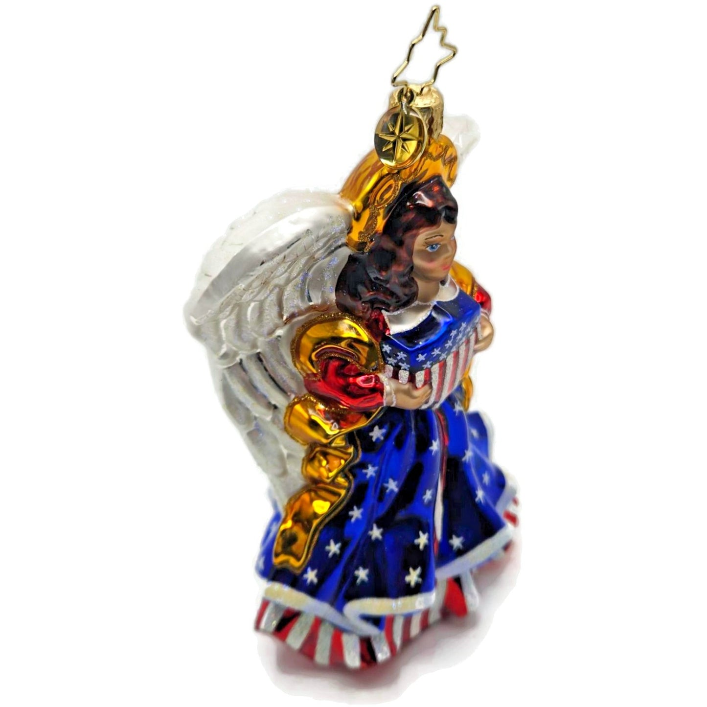 Christopher Radko Freedom Wings Patriotic Angel Christmas Tree Ornament 1016462