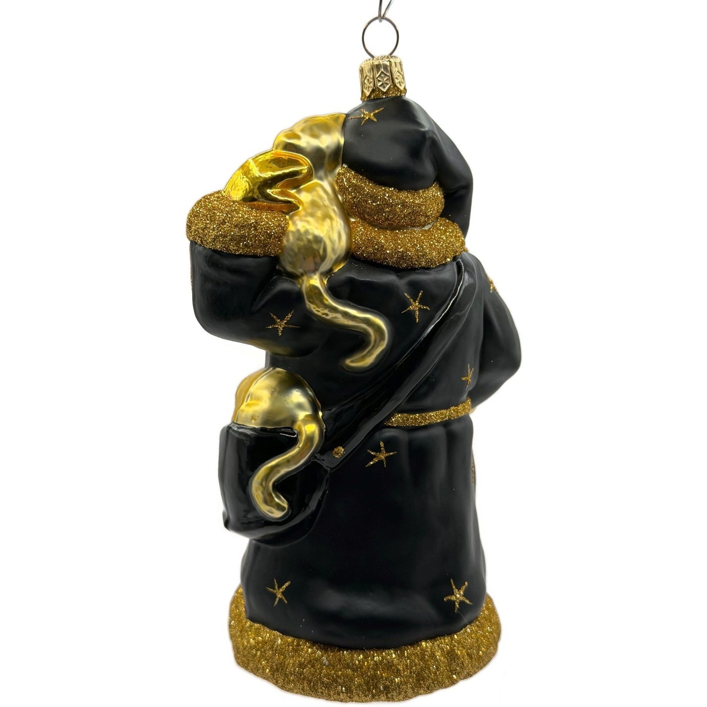 Patricia Breen Stanzi's Kittens Black Santa Cats Stars Christmas Ornament 2097