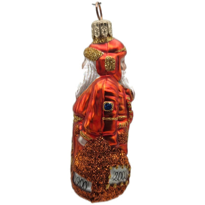 Patricia Breen Miniature Millennium Santa Orange Halloween Christmas Ornament