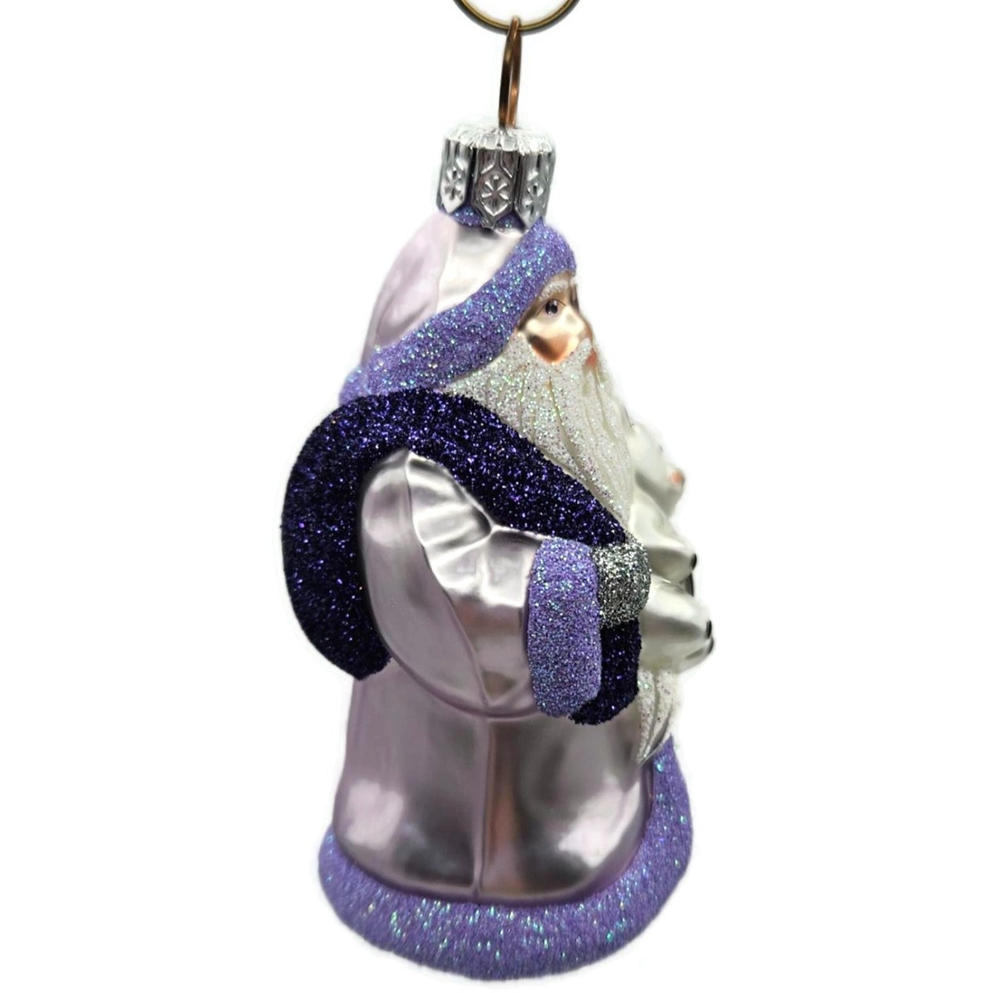 Patricia Breen Miniature Santa And Teddy Lavender Christmas Tree Ornament CATZ