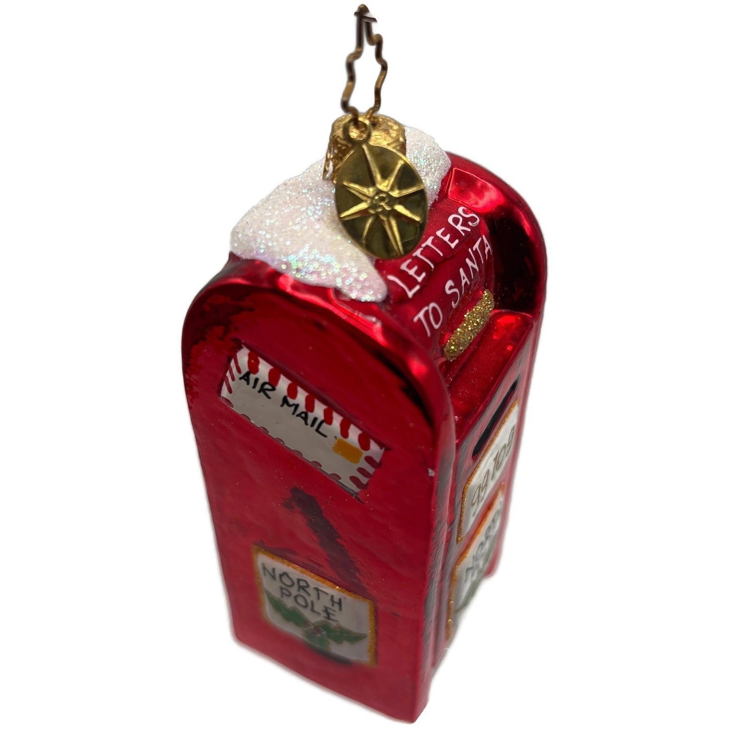 Christopher Radko Post Haste Red Mail Box Christmas Tree Ornament 1012459