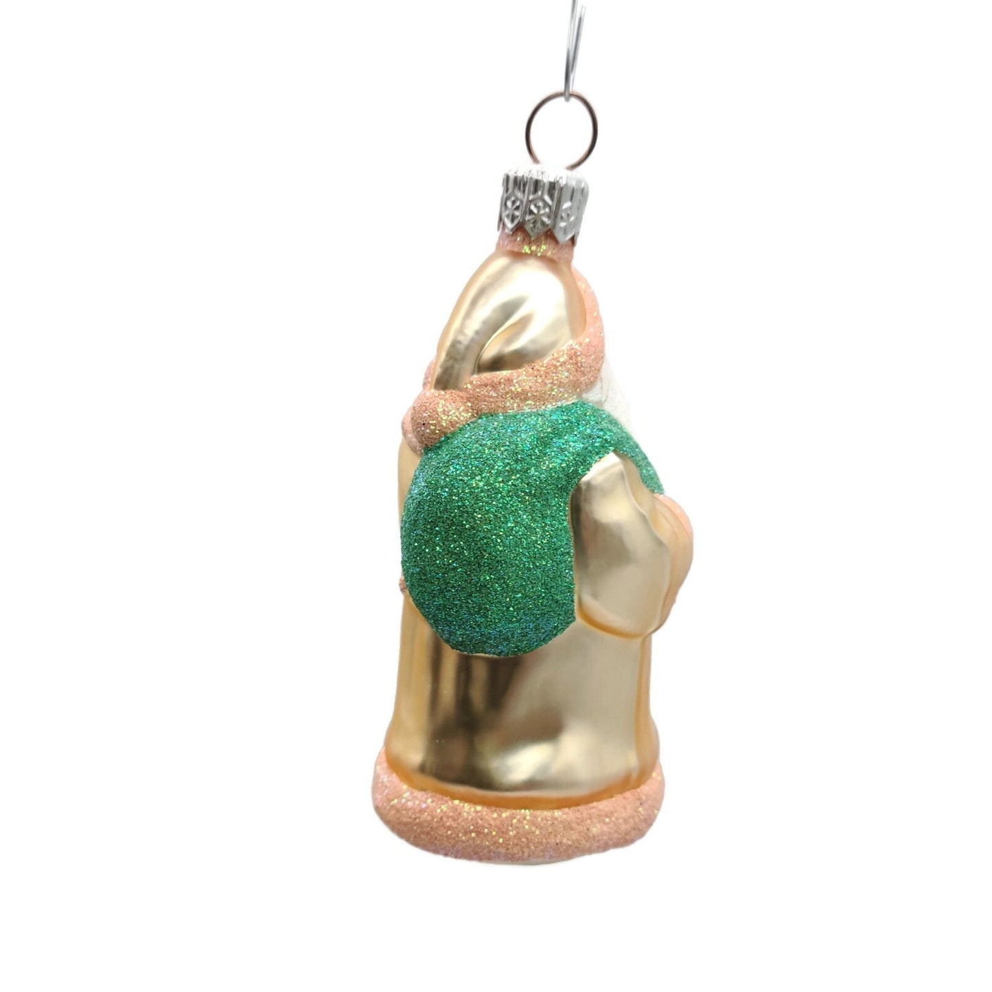 Patricia Breen Miniature Santa Claus and Teddy Peach Christmas Tree Ornament