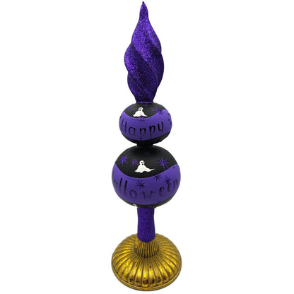 Patricia Breen Happy Halloween Purple Black Ghost Finial Tree Topper 9700AUC