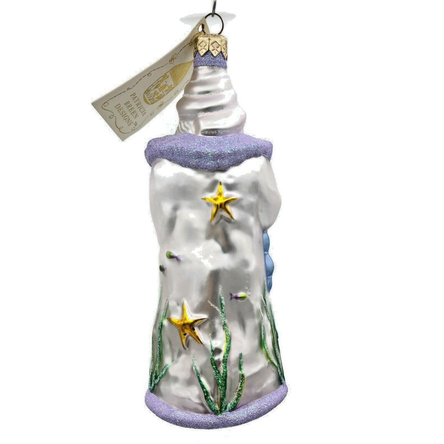 Patricia Breen Poseidon Santa Deep Sea Lavender Christmas Tree Holiday Ornament