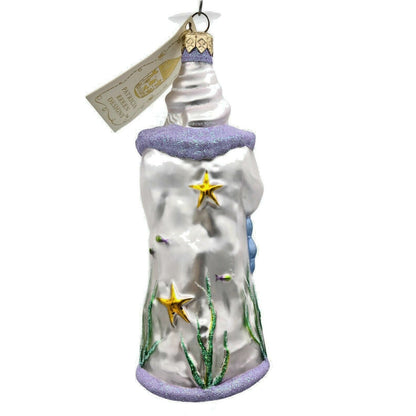 Patricia Breen Poseidon Santa Deep Sea Lavender Christmas Tree Holiday Ornament