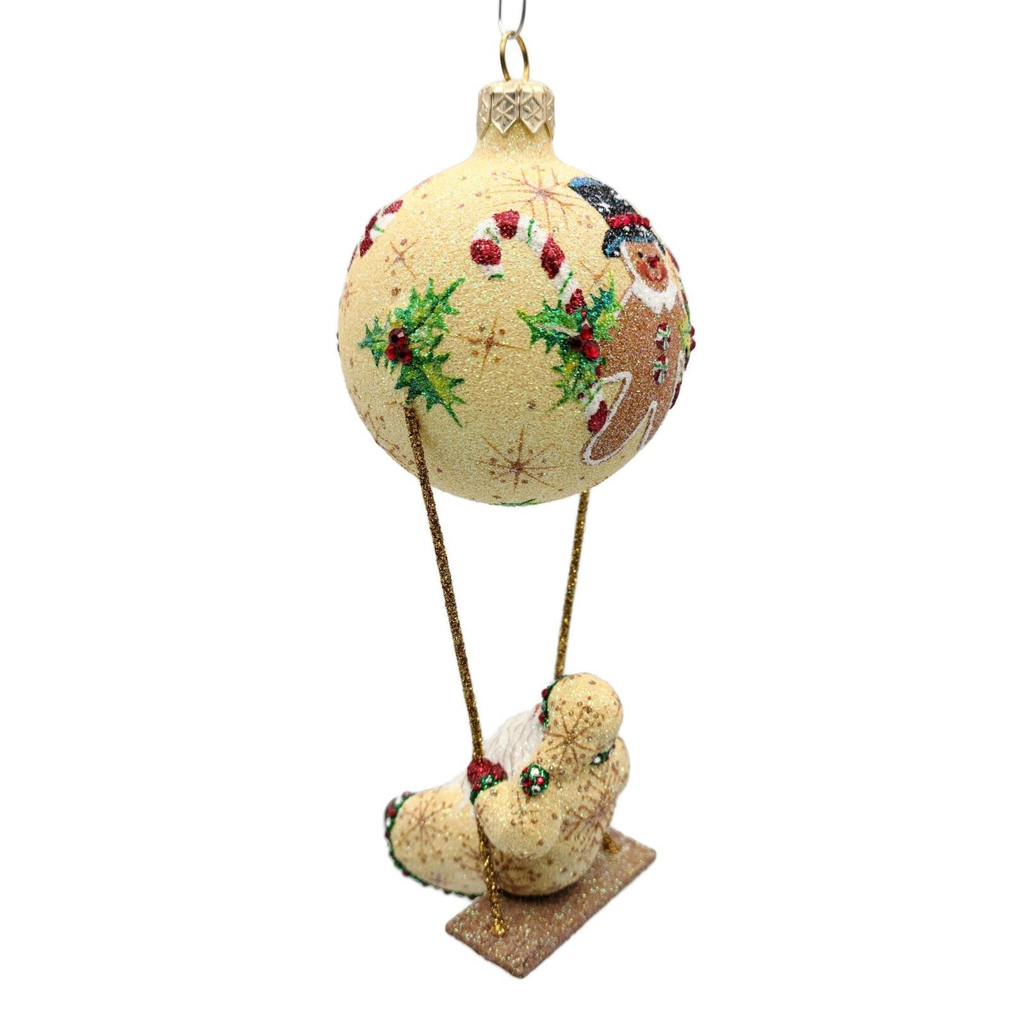 Patricia Breen Swing Time Gingerbread Santa Claus Candy Christmas Tree Ornament