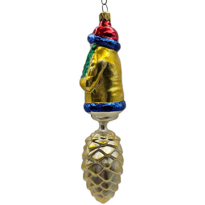 Christopher Radko Pine Cone Santa Bavarian Drop Christmas Tree Ornament 93-142-0