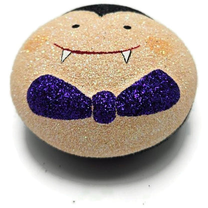 Patricia Breen Dracula Medallion Black Purple Tie Glass Halloween Ornament 2413