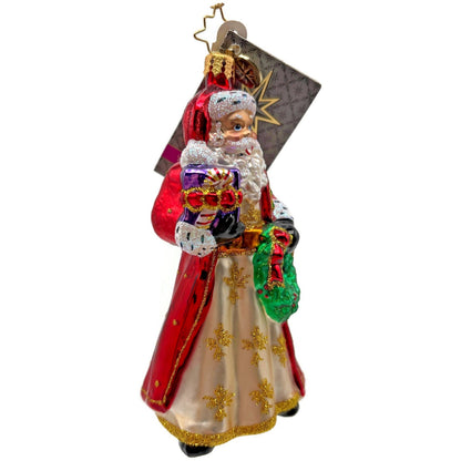 Christopher Radko Gracious Grandeur Santa Claus Glass Christmas Ornament 1016353