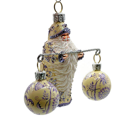 Patricia Breen Balance Chinoiserie Violet Santa Claus Spring Christmas Ornament