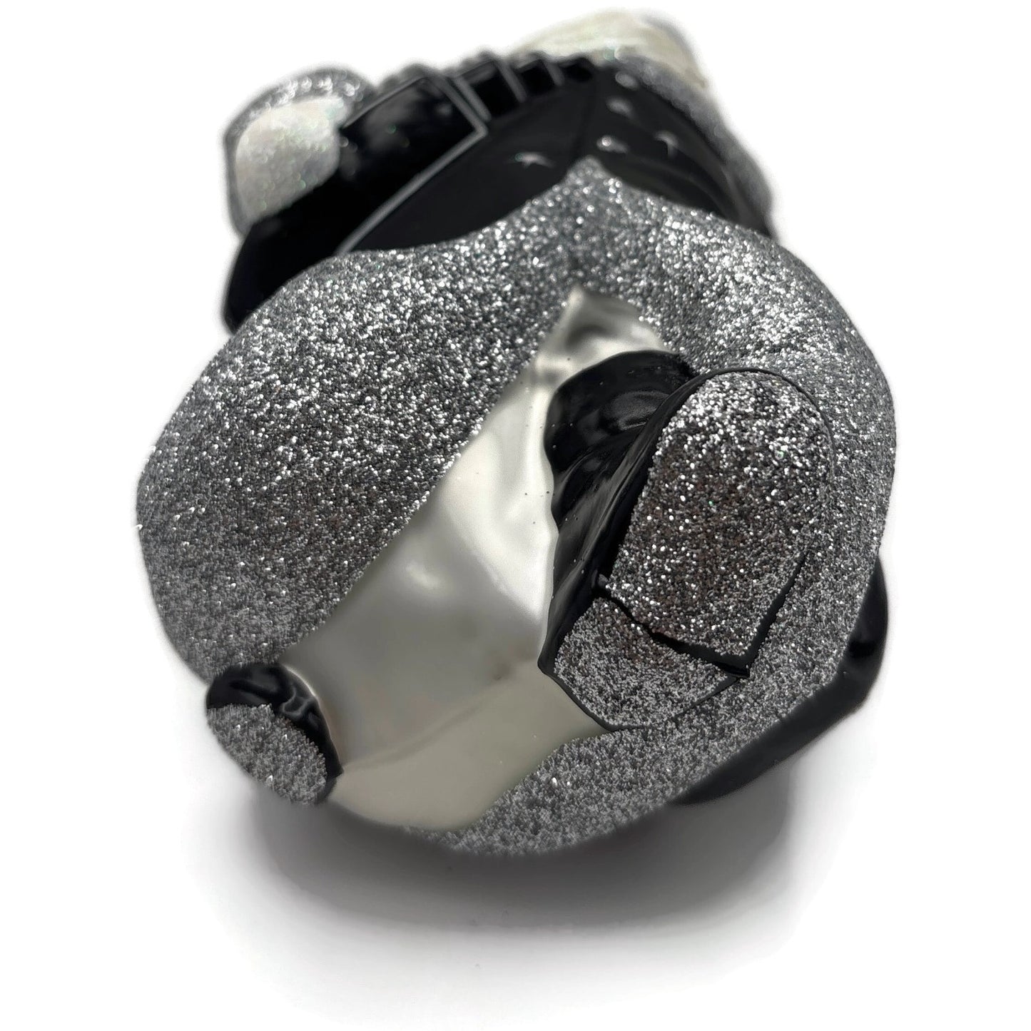 Patricia Breen City Santa Midnight Black Silver Stars Christmas Tree Ornament