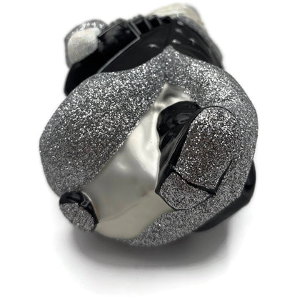 Patricia Breen City Santa Midnight Black Silver Stars Christmas Tree Ornament