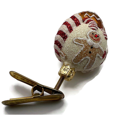 Patricia Breen Ultra Miniature Chameleon Gingerbread Clip On Christmas Ornament