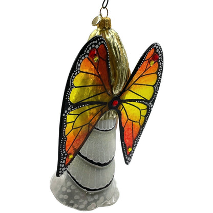 Glitter Lab Angel Betty Ornament White Leaves Butterfly Christmas Tree Decor