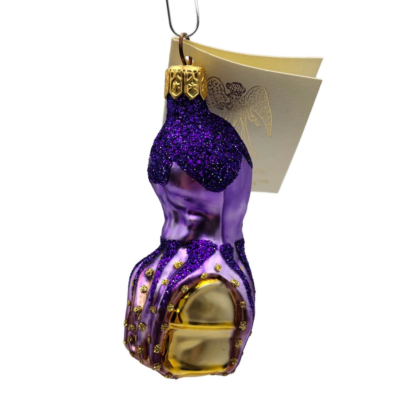 Patricia Breen Ogden Octopus Lavender Purple Glitter Christmas Tree Ornament