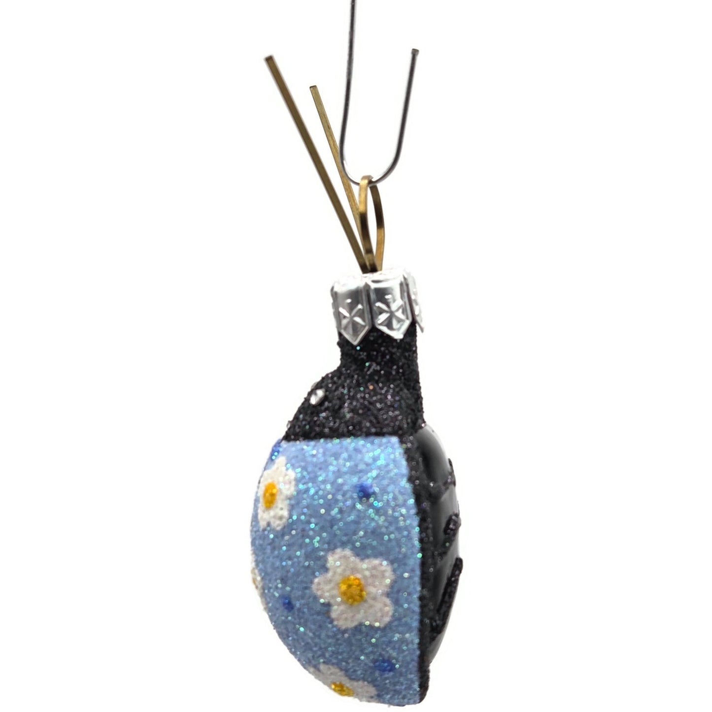 Patricia Breen Ladybug Ladybug Blue Daisy Closed Wing Christmas Ornament 2420