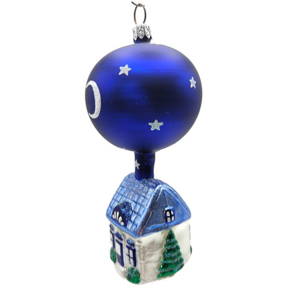 Patricia Breen Night House Blue Moons Stars Christmas Tree Ornament