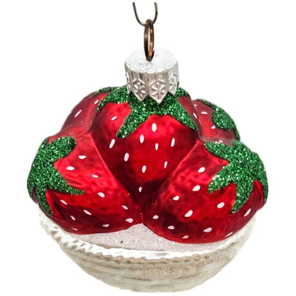 Patricia Breen Strawberry Basket Fruit Spring Dessert Christmas Tree Ornament