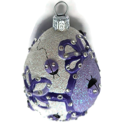 Patricia Breen Beribboned Egg Ladybugs Violet Easter Egg Purple Tree Ornament