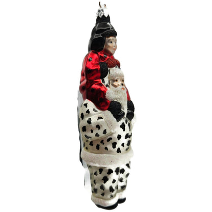Patricia Breen Carry Me Santa Dalmatian Ladybug Glass Halloween Ornament 9803