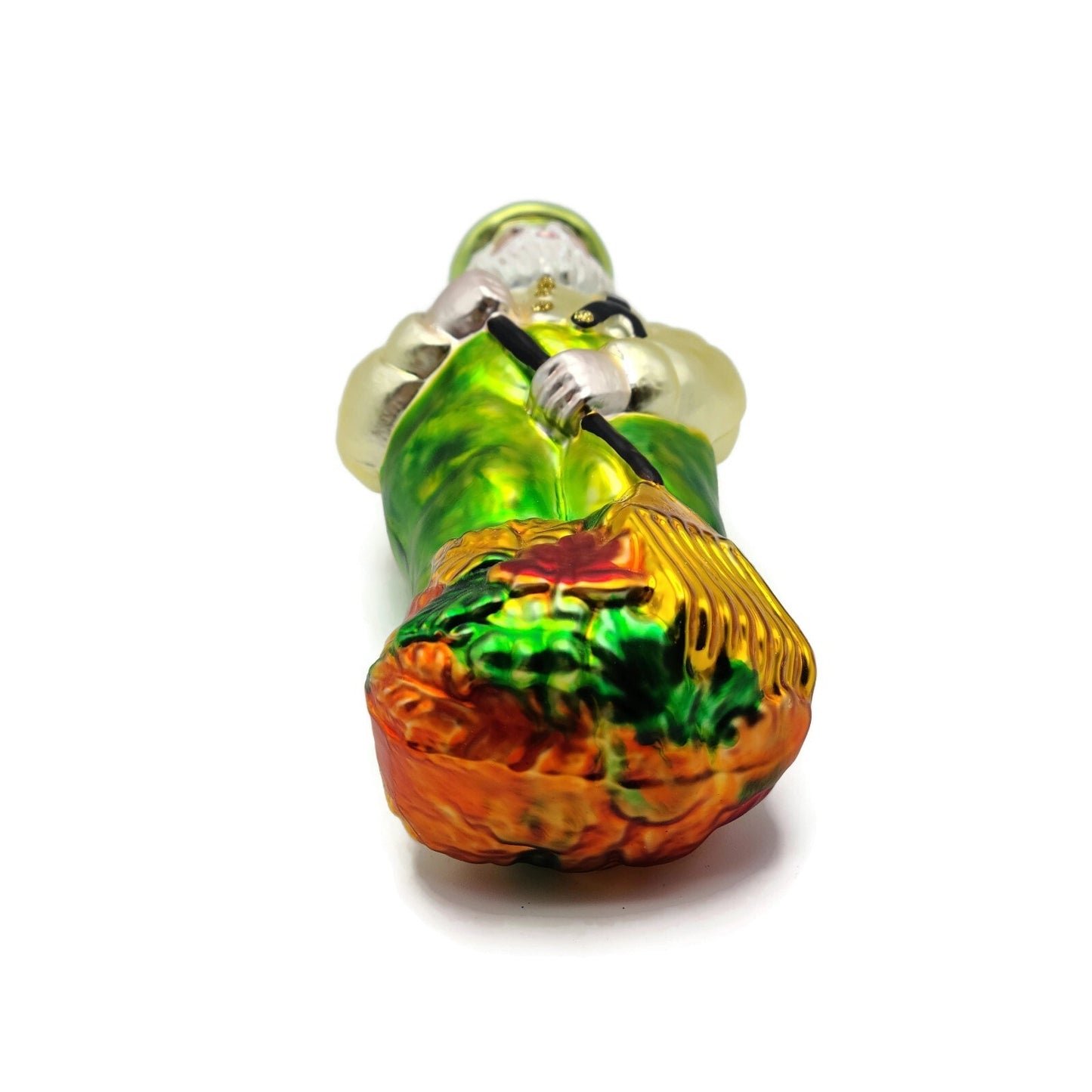 Patricia Breen Autumn Santa Claus Matte Fall Leaves Christmas Tree Ornament