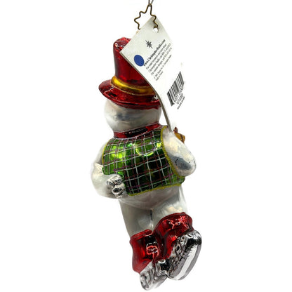 Christopher Radko Skater Dater Snowman Ice Skating Christmas Ornament 10-103-93