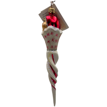 Christopher Radko Jack Frost Jr. Red Icicle Christmas Tree Ornament 98-265-0