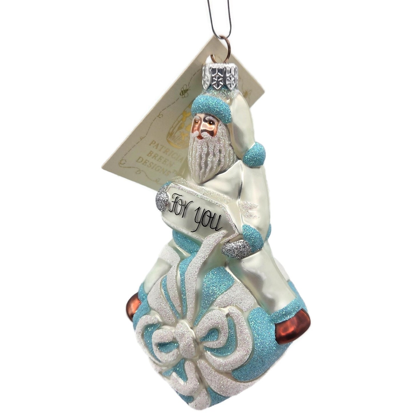 Patricia Breen For You Henry Blue Santa Claus Present Christmas Ornament
