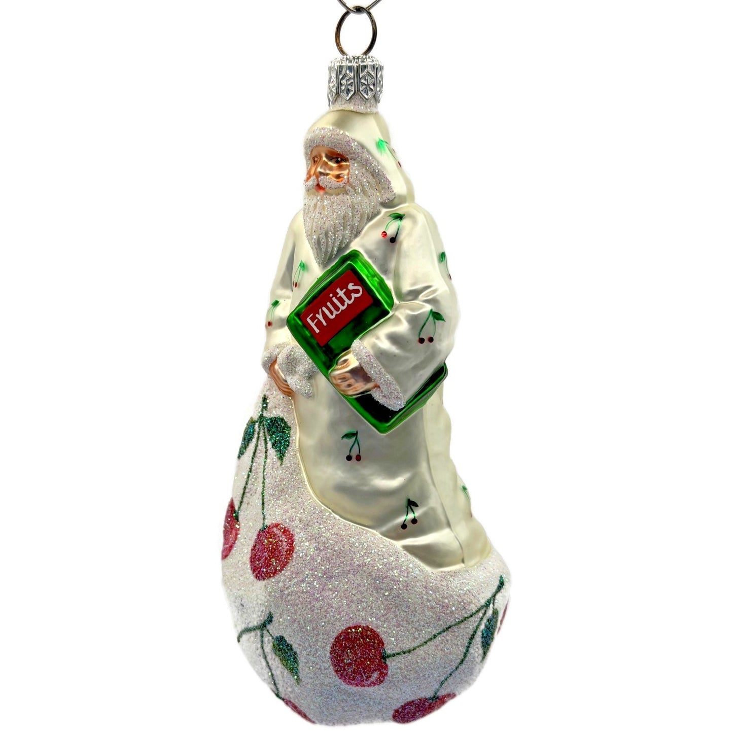Patricia Breen Kris Kringle Market Day Cherries Santa Christmas Ornament 2197