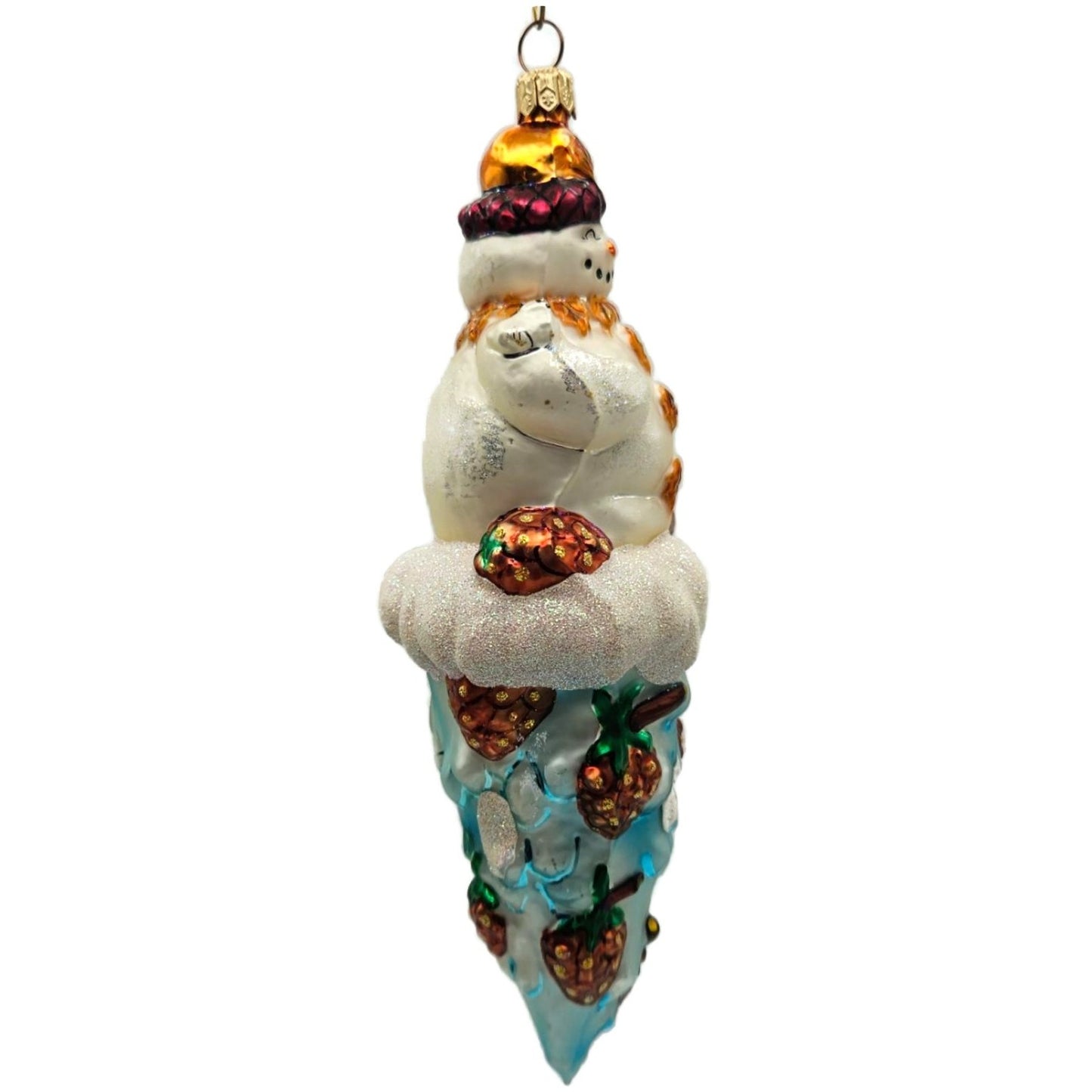 Christopher Radko Carlton Cicle Snowman Christmas Tree Ornament 99-714-0