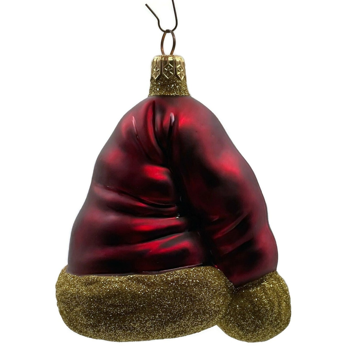 Patricia Breen Ornament Hats Off to Santa Bordeaux Christmas Tree Signed Decor