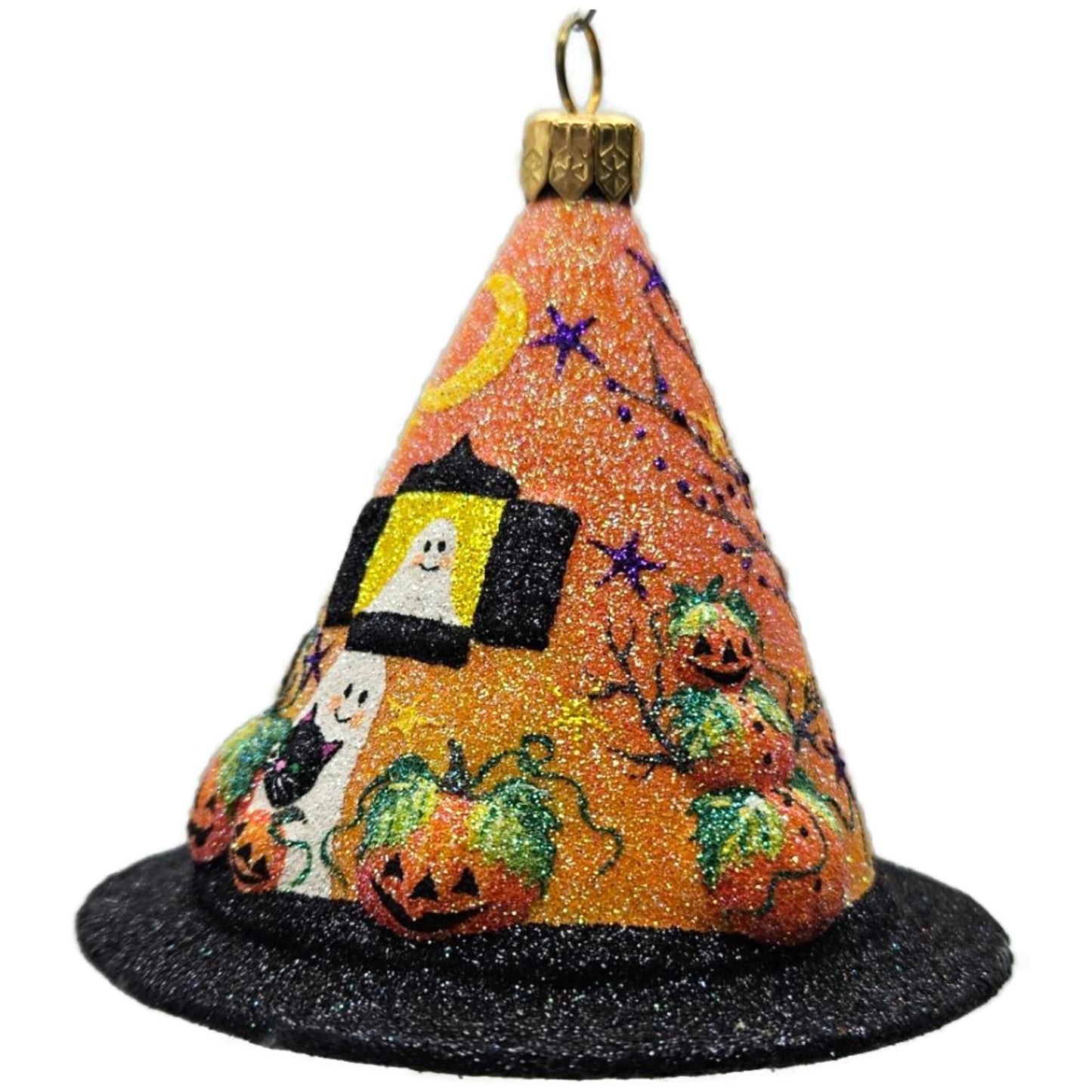 Patricia Breen Villa Boo Black Moons Pumpkin Ghost Halloween Christmas Ornament