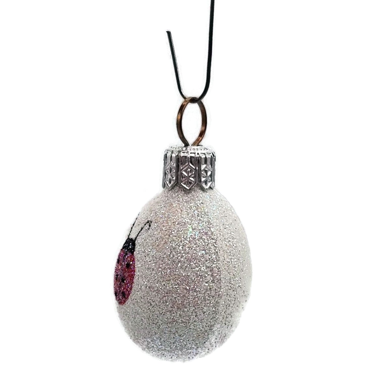 Patricia Breen Miniature Egg Ladybug Single Pearl Red Easter Christmas Ornament