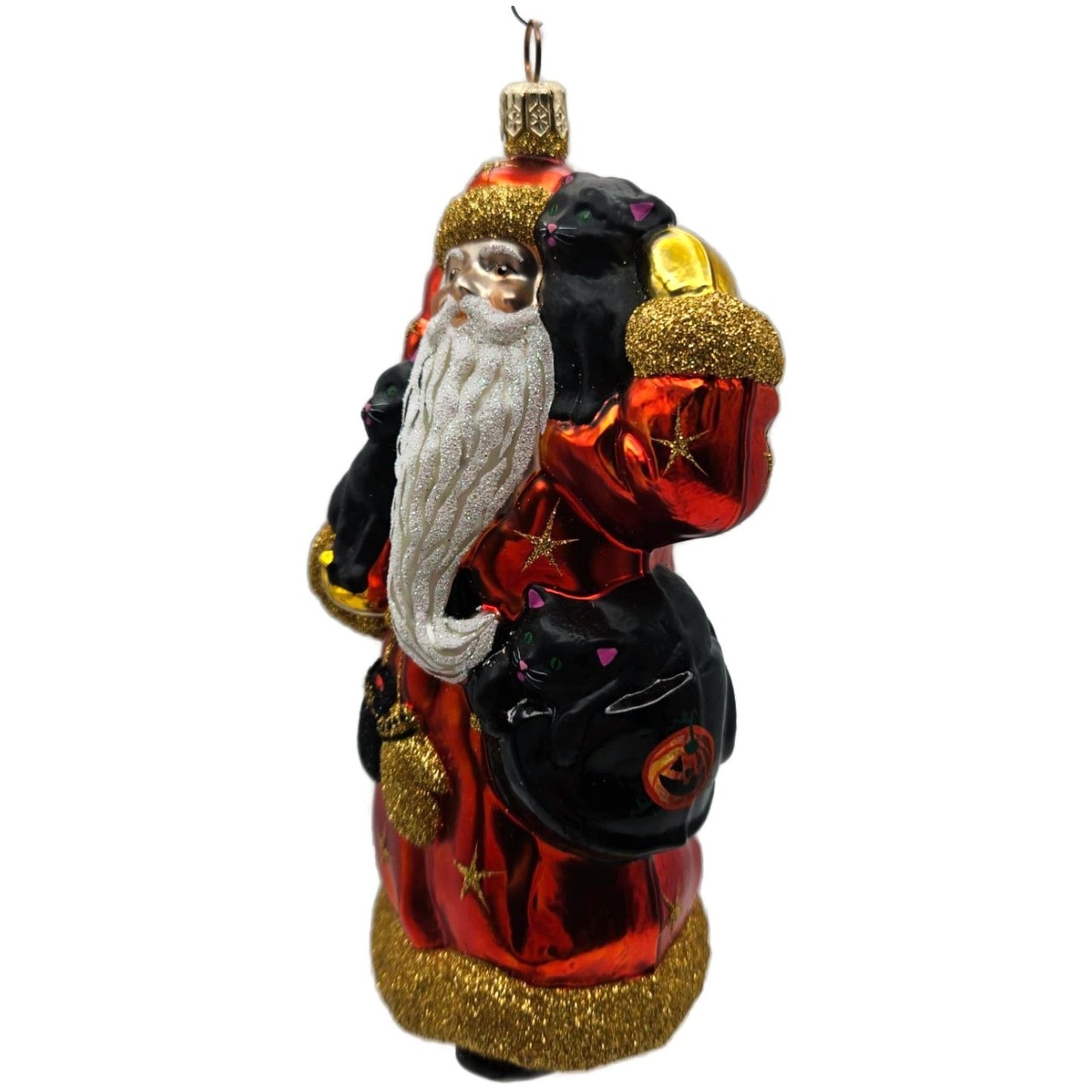 Patricia Breen Stanzi's Kittens Halloween Orange Stars Christmas Ornament CATZ