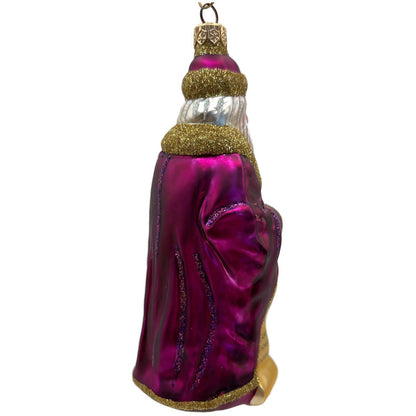 Patricia Breen Making His List Fuchsia Santa Claus Christmas Tree Ornament