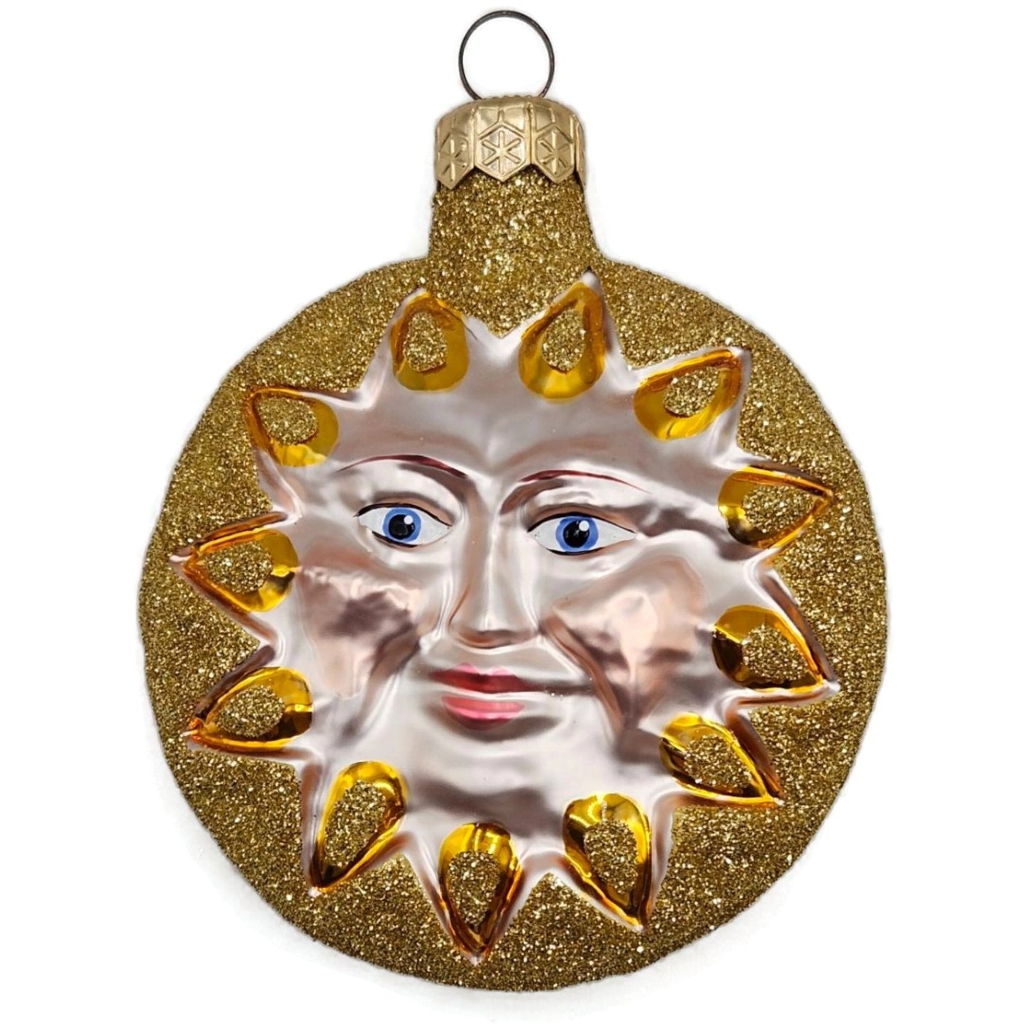 Patricia Breen Sunflower Sun Glittered Tips Gold Summer Christmas Ornament 9516